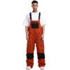 GSOU SNOW Women Men Ski Bibs Snowboard Pants Snow Bibs Overalls Waterproof Windproof Insulated Winter Sport Warm(Brick Red)