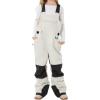 GSOU SNOW Child Snow Bibs Toddler Skiing Bibs Reflective Details Kids Winter Overalls Children’s Ski Pants Begie 15-16Year Beige