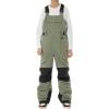 GSOU SNOW Kids Ski Bibs Boy Girls Snow Pants Childrens Snow Bib Adjustable Straps ankles Zippered Cuffs Army Green 4T