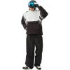 GSOU SNOW Women Mens Snow Pants Baggy Snowboard Pants Retro Sporty Side Stripe Ski Pants Insulated Waterproof Winter Outdoor(Black-2)