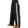 GSOU SNOW Women Mens Snow Pants Baggy Snowboard Pants Retro Sporty Side Stripe Ski Pants Insulated Waterproof Winter Outdoor(Black-2)