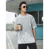 GSOU SNOW Men Oversized T Shirt Cotton Casual Unisex Short Sleeve Vintage Baggy Tee Shirts Washed Mens Streetwear(Black+grey+navy)