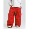 GSOU SNOW Women Men Ski Pants Snowboard Pants Super Baggy Snowboarding Loose Snow Sport Insulation Waterproof Windproof(Red)