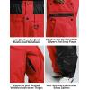 GSOU SNOW Women Men Ski Pants Snowboard Pants Super Baggy Snowboarding Loose Snow Sport Insulation Waterproof Windproof(Red)