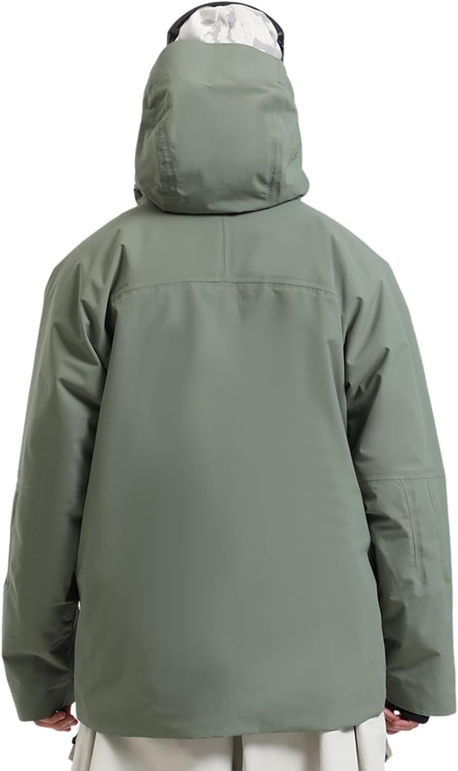 image:imageGSOU SNOW Women Waterproof Ski Jacket Men Warm Winter Coat Outdoor Windbreaker Hiking Snowboarding Jacket Army Green L