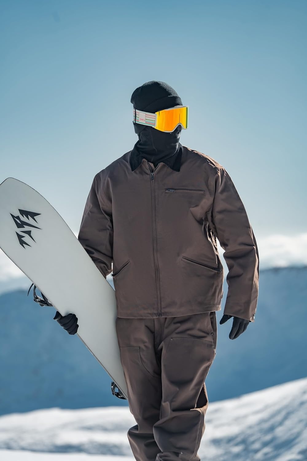 image:imageGSOU SNOW Mens Ski Jacket Womens Snowboard Jacket Snow Coat Waterproof Windproof Warm WinterBeige1