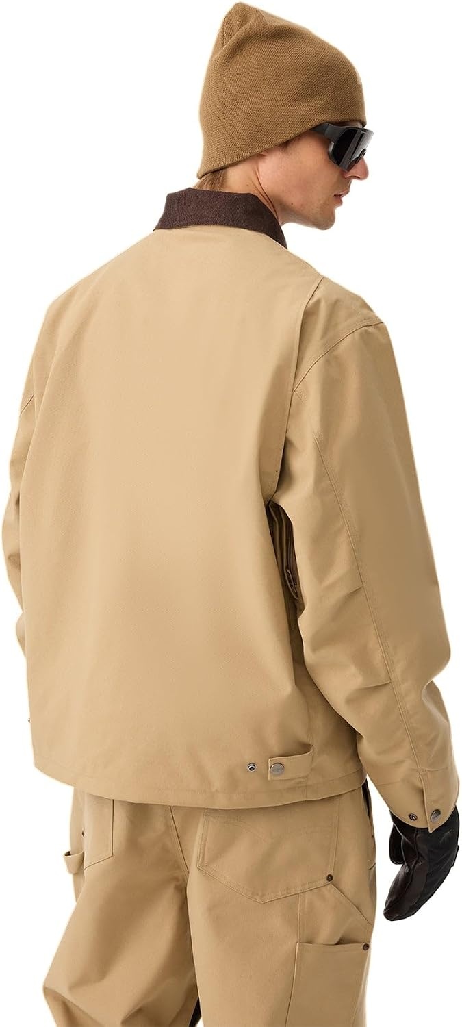 image:imageGSOU SNOW Mens Ski Jacket Womens Snowboard Jacket Snow Coat Waterproof Windproof Warm WinterKhaki1
