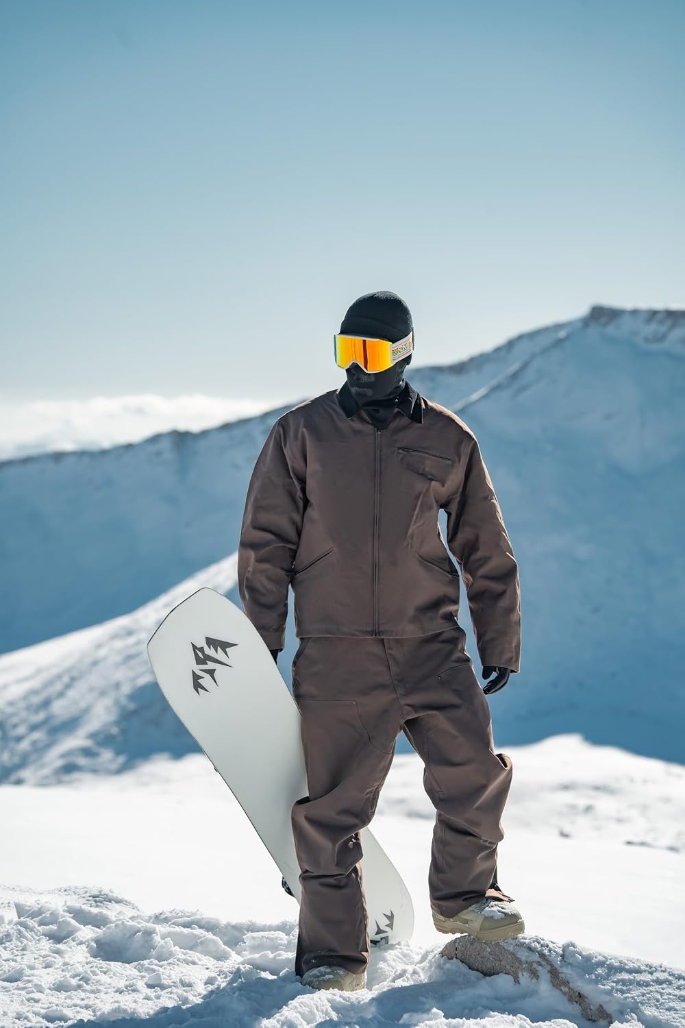 image:imageGSOU SNOW Mens Ski Jacket Womens Snowboard Jacket Snow Coat Waterproof Windproof Warm WinterKhaki1