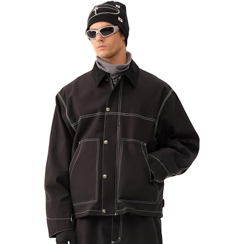 image:imageGSOU SNOW Mens Ski Jacket Womens Snowboard Jacket Snow Coat Waterproof Windproof Warm WinterBlack